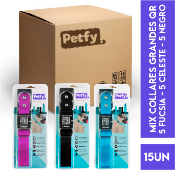 Caja Mix de Collares Grandes Petfy ID