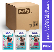 Caja Mix de Placas Petfy ID Huesos