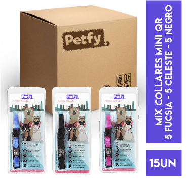 Caja Mix de Collares Mini Petfy ID