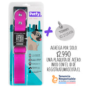 Collar Grande Petfy ID  Fucsia - Tienda Petfy