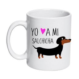 Tazón Cerámico Salchicha 320cc Yo amo a mi
