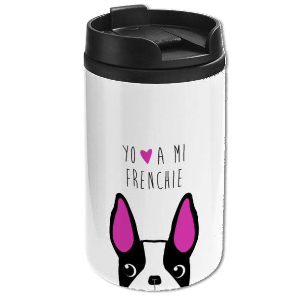Mug Mini Blanco- Bull Dog Frances Face - Tienda Petfy