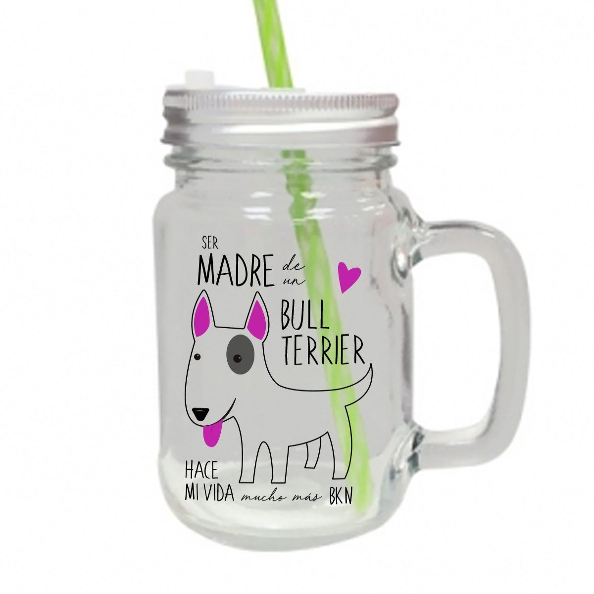Jar Vidrio con tapa - Bull Terrier - Tienda Petfy