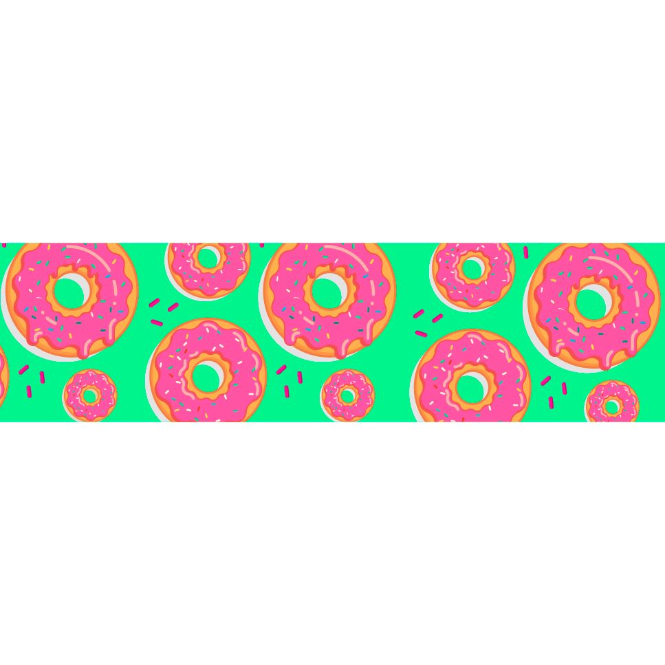 Collar PetLover - Donut Grabado 2 verde CHICO 29-46 cm