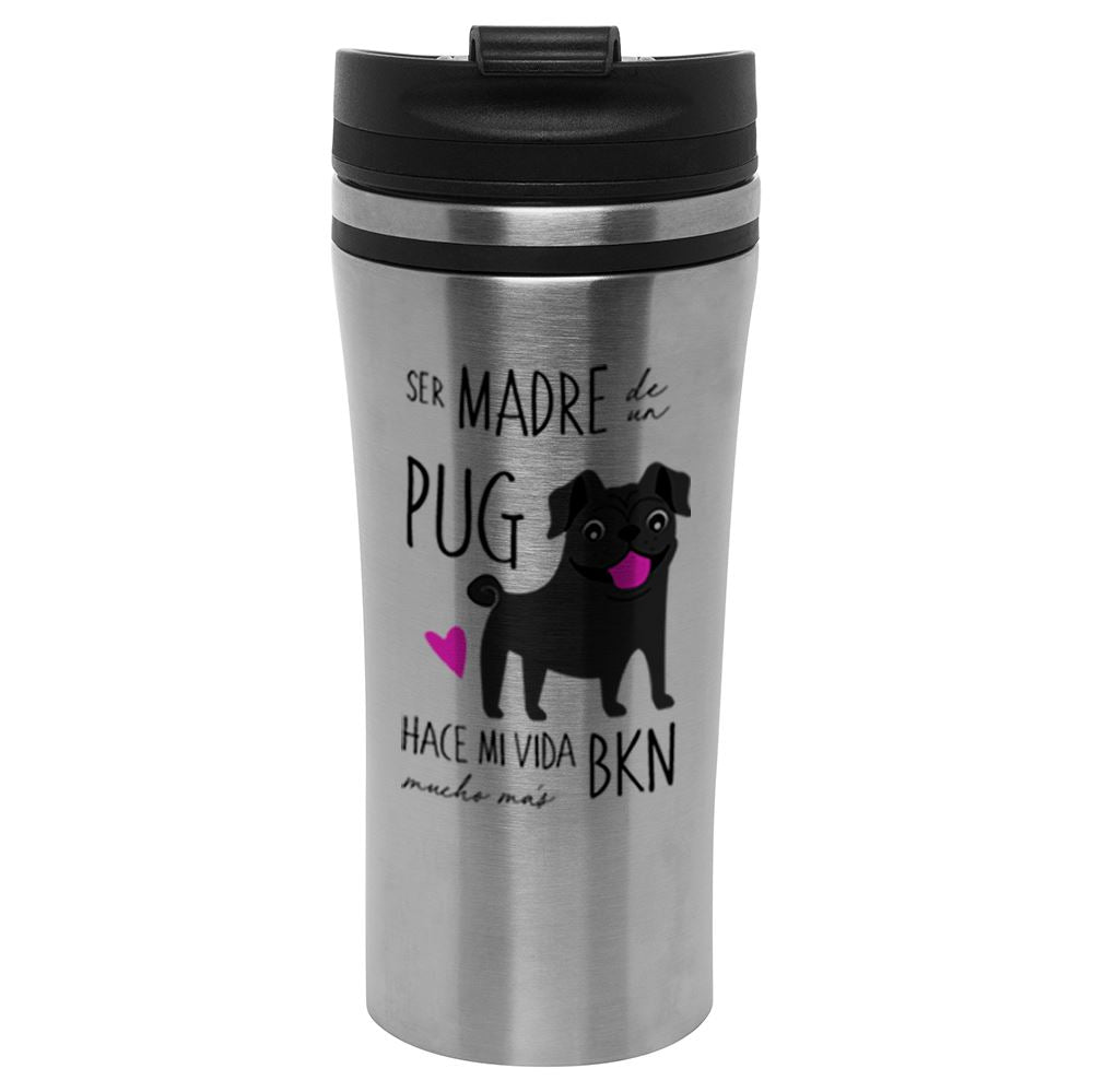 Mug Silver - Pug Tienda Petfy Madre Black