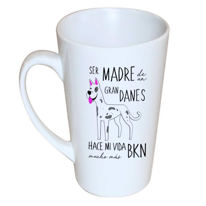 Tazón Cónico Gran Danés 480cc Tienda Petfy Madre White