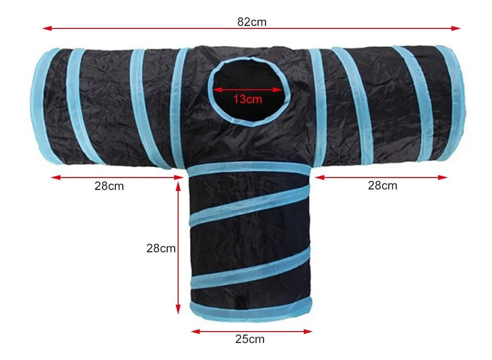 Túnel Plegable de 3 vías para gatos
