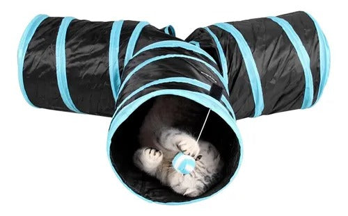 Túnel Plegable de 3 vías para gatos