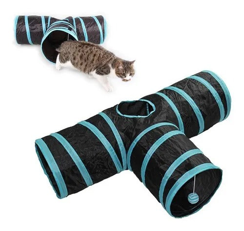 Túnel Plegable de 3 vías para gatos