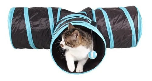 Túnel Plegable de 3 vías para gatos