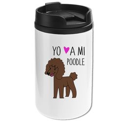 Mug Mini Blanco - Poodle Yo amo a mi (con detalles)