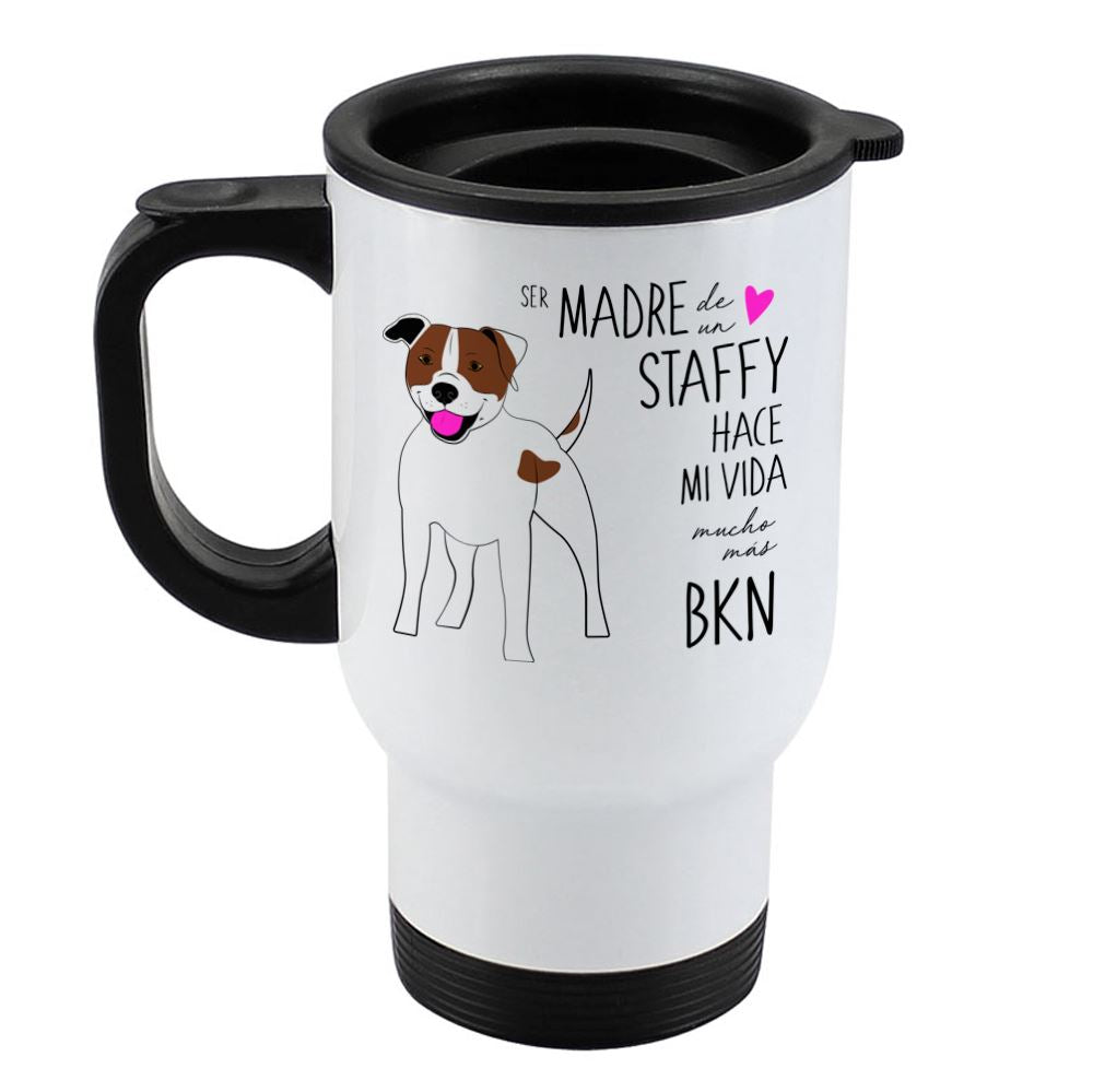 Mug 410cc - Staffy Tienda Petfy Madre blanco_cafe