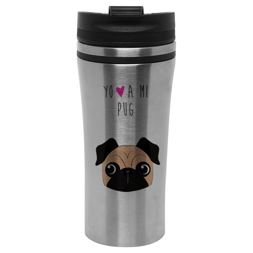 Mug Silver - Pug Face Tienda Petfy