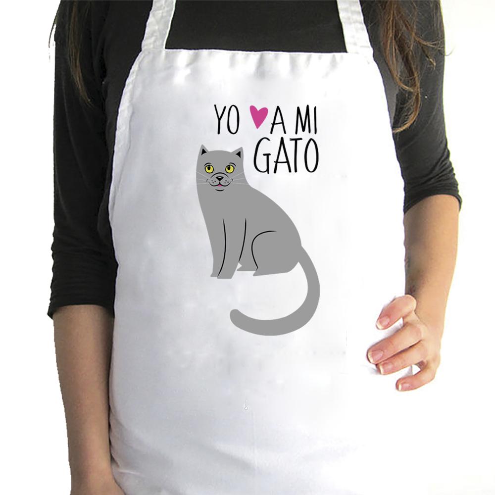 Pechera de Cocina - Gatos Tienda Petfy Yo amo a mi gris