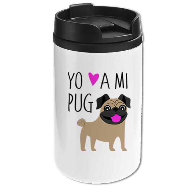 Mug Mini Blanco - Pug - Tienda Petfy