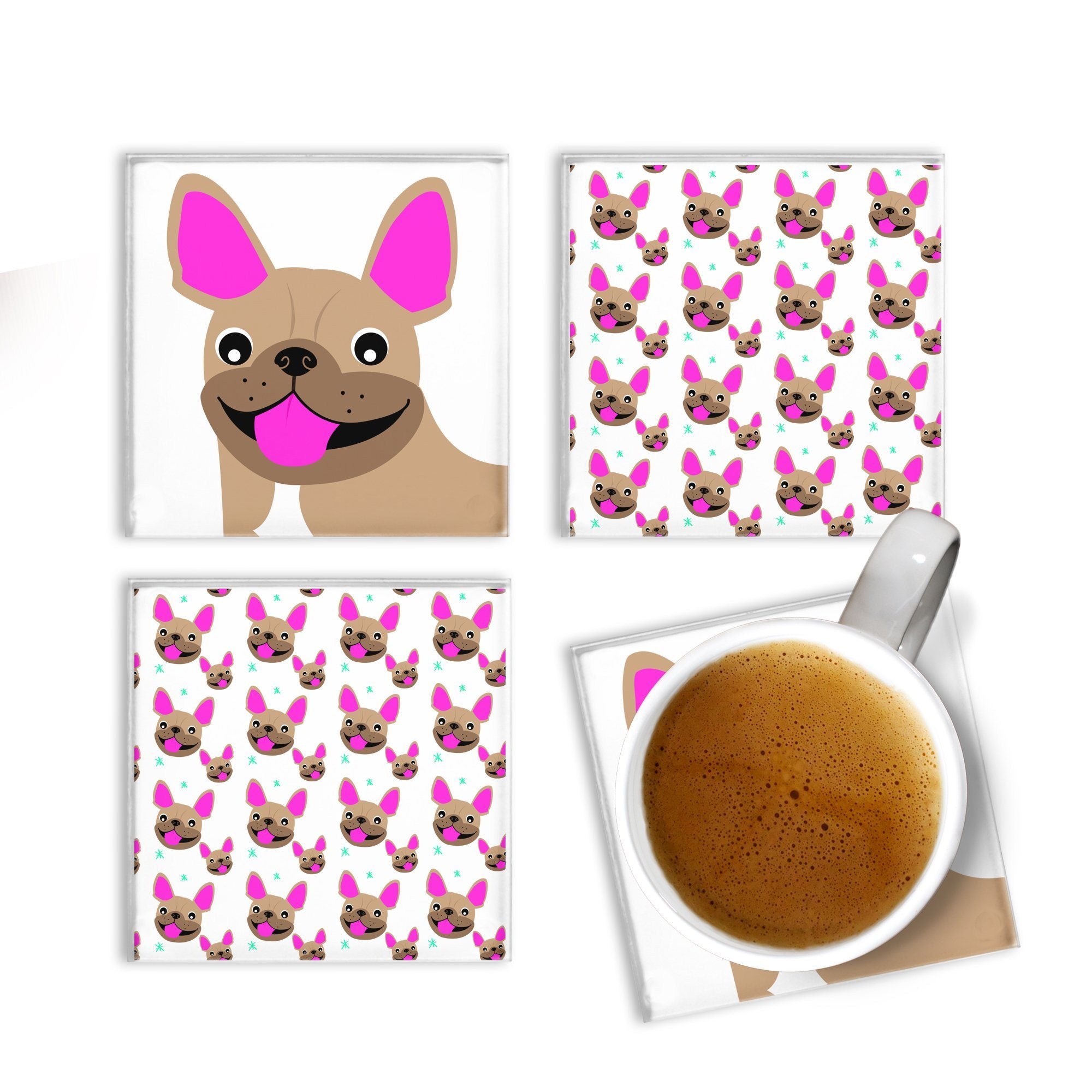 Posa Vasos Petlover Bull Dog Frances Tienda Petfy cafe