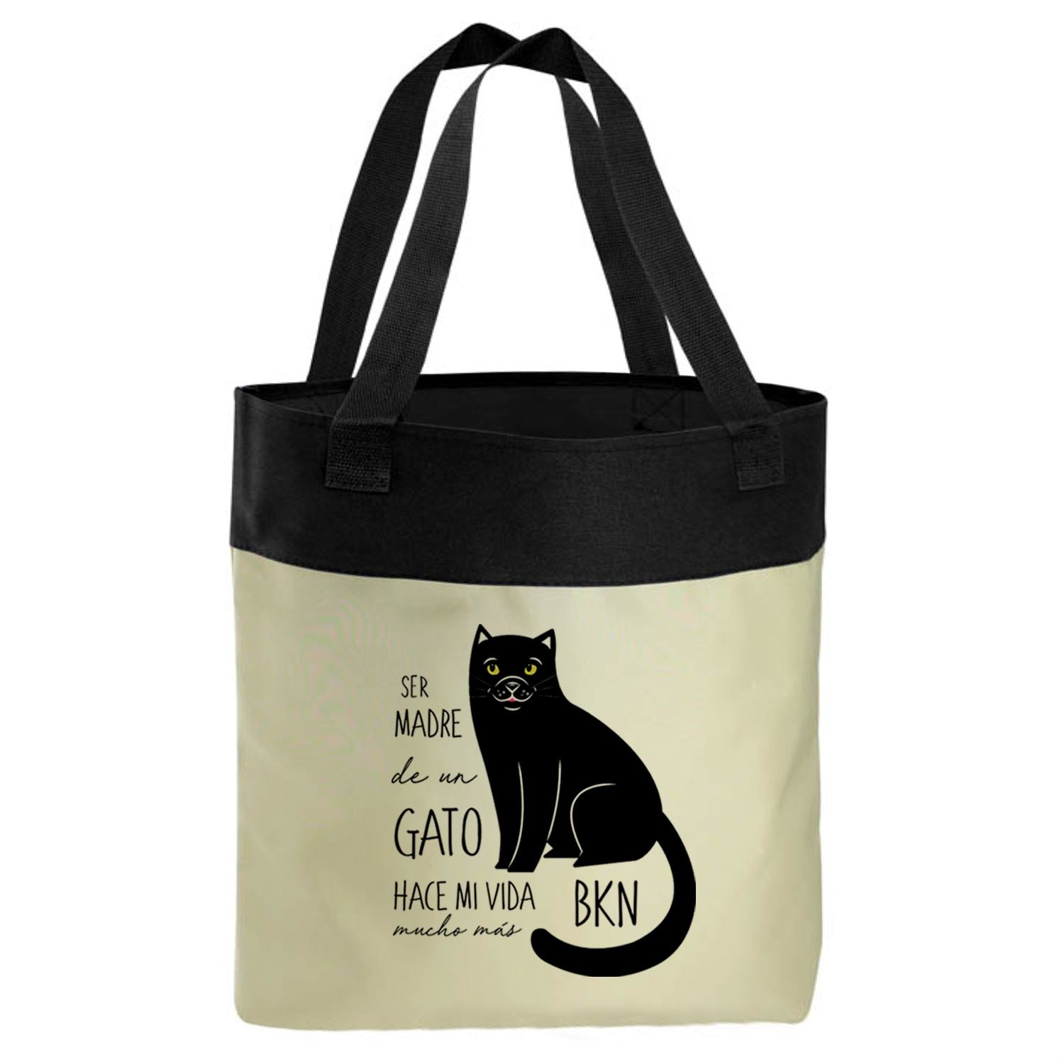 Bolso Microfibra - Gatos Tienda Petfy Ser Madre de negro
