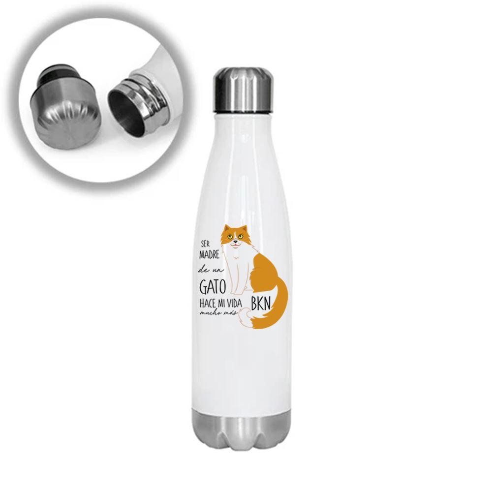 Termo Botella Acero 500ml Gatos Tienda Petfy