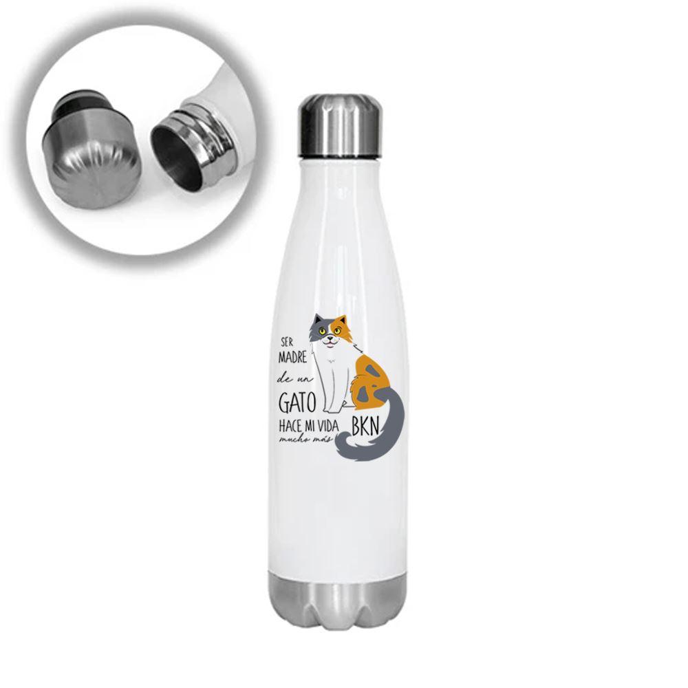 Termo Botella Acero 500ml Gatos Tienda Petfy