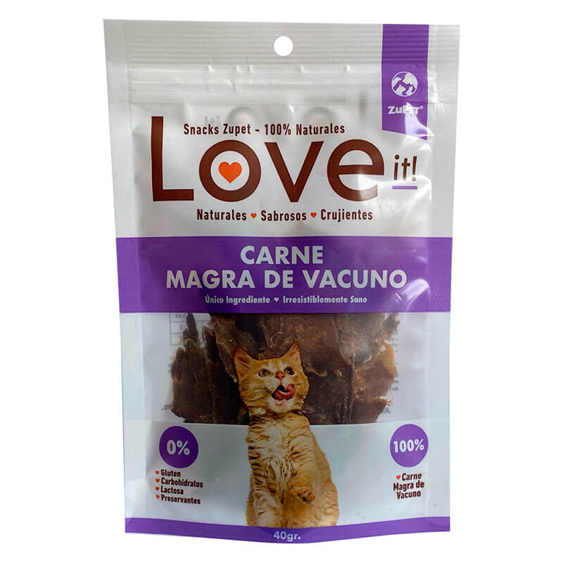 Snack Gato Love It Carne magra vacuno 40gr