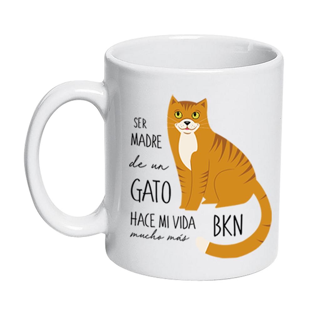 Tazón Cerámico 320ccc Gatos Tienda Petfy Ser Madre de amarillo_blanco