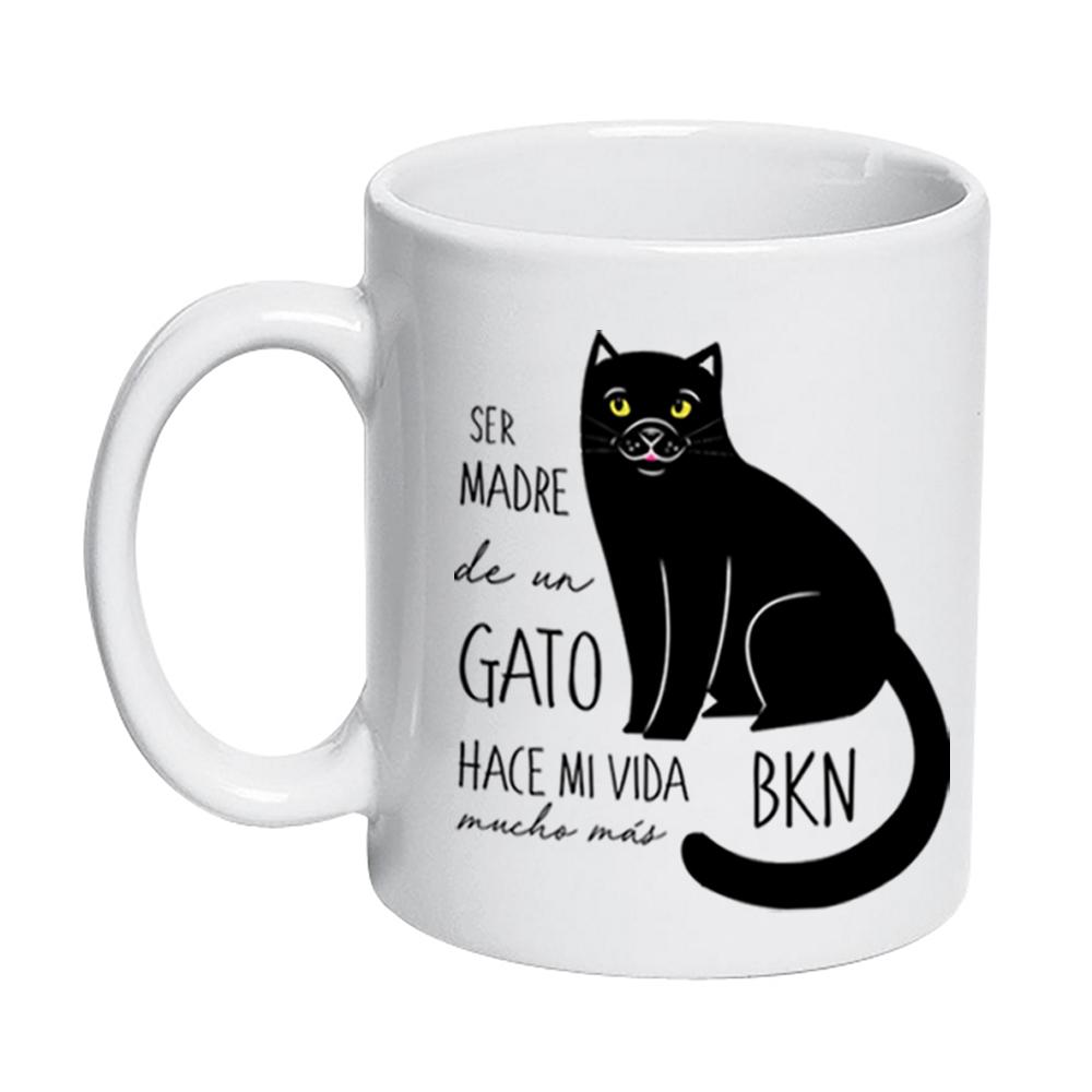 Tazón Cerámico 320ccc Gatos Tienda Petfy Ser Madre de negro