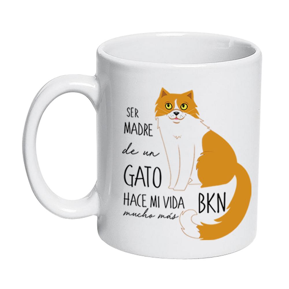 Tazón Cerámico 320ccc Gatos Tienda Petfy Ser Madre de amarillo_blanco_amarillo