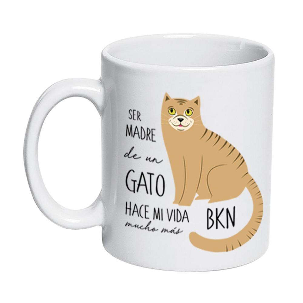 Tazón Cerámico 320ccc Gatos Tienda Petfy Ser Madre de cafe