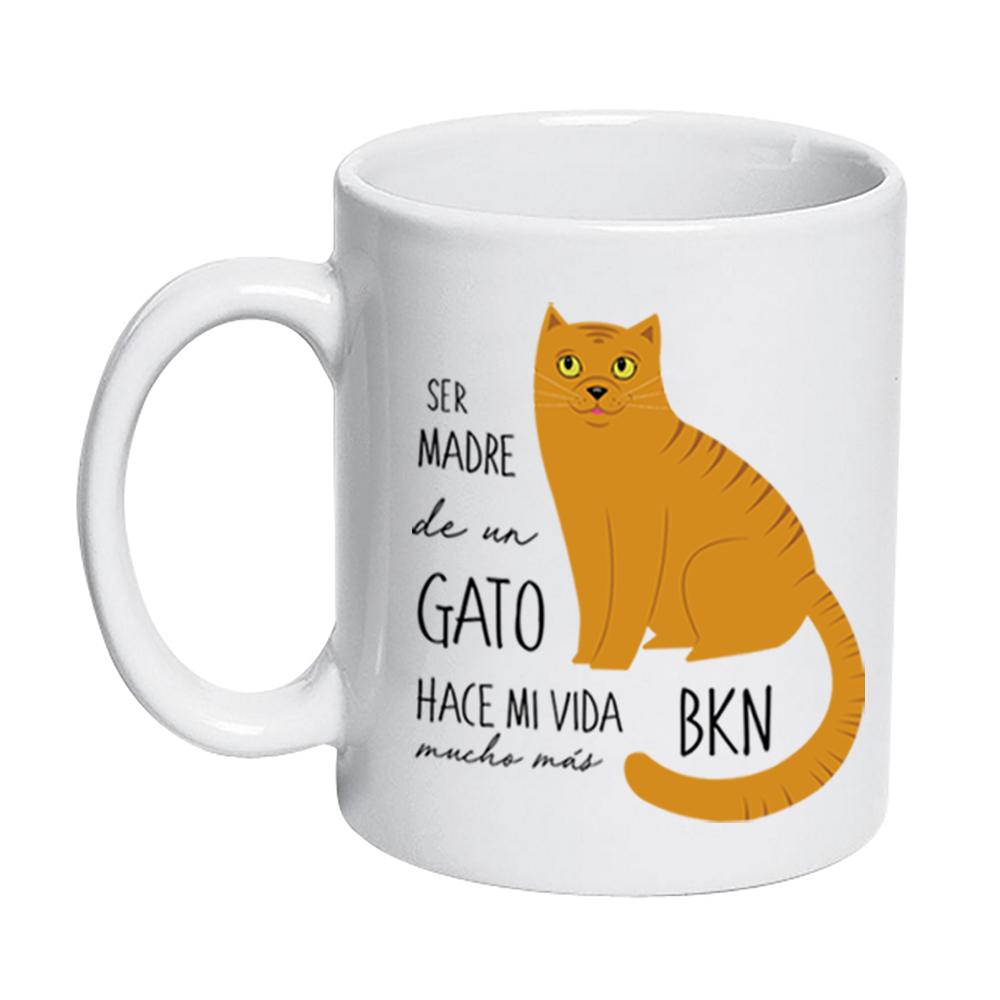 Tazón Cerámico 320ccc Gatos Tienda Petfy Ser Madre de naranjo