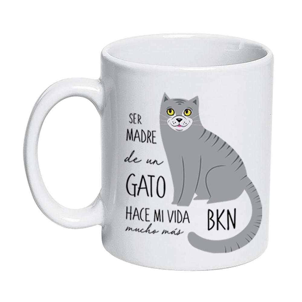 Tazón Cerámico 320ccc Gatos Tienda Petfy Ser Madre de gris_blanco