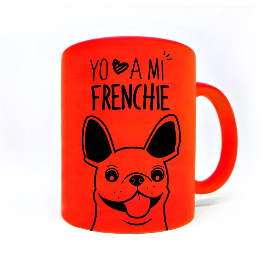 Tazón Color Frenchie Tienda Petfy Naranjo Blanco