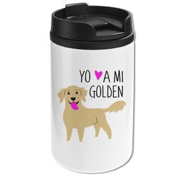 Mug Mini Blanco - Golden Retriever Yo amo a mi