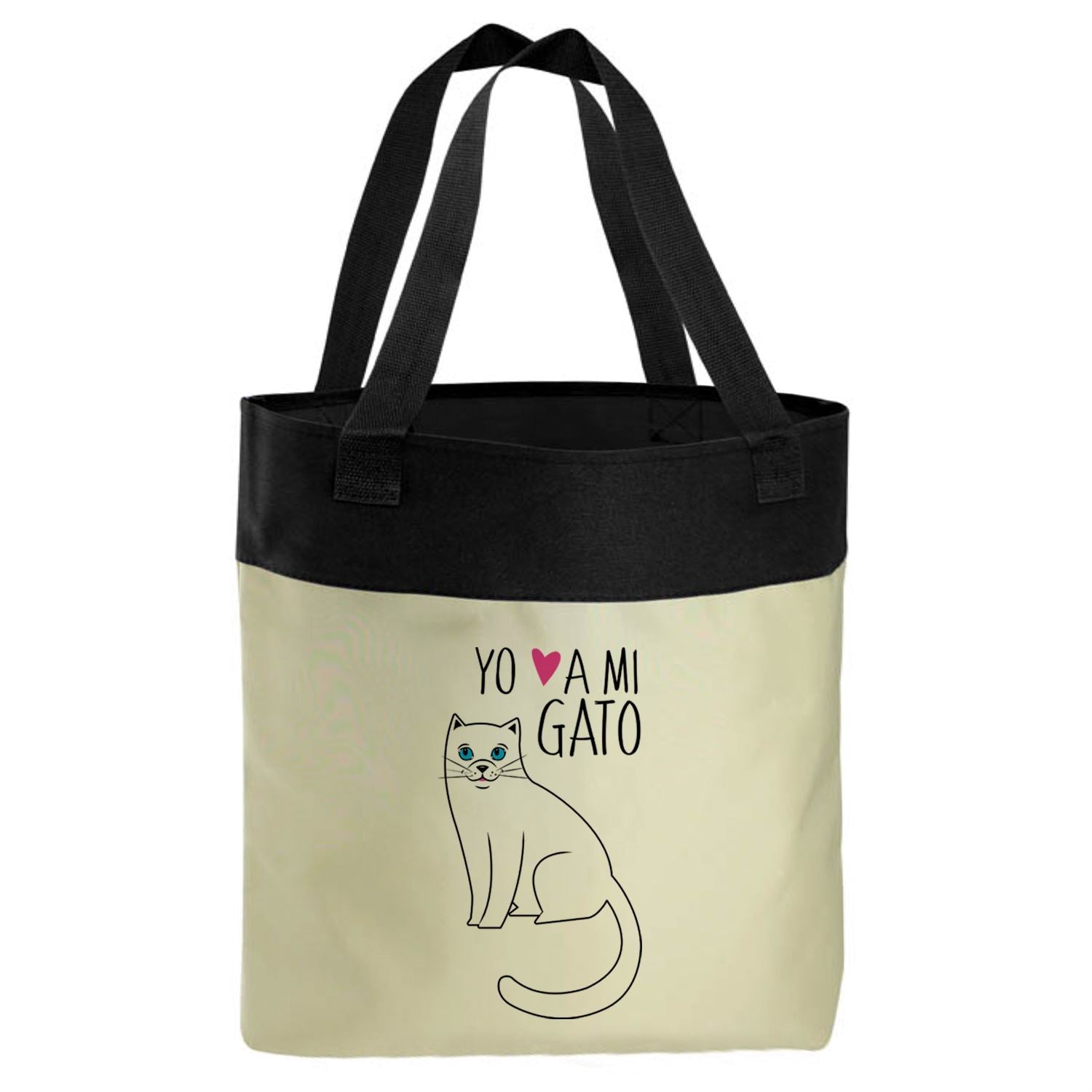 Bolso Microfibra - Gatos Tienda Petfy Yo Amo a mi blanco