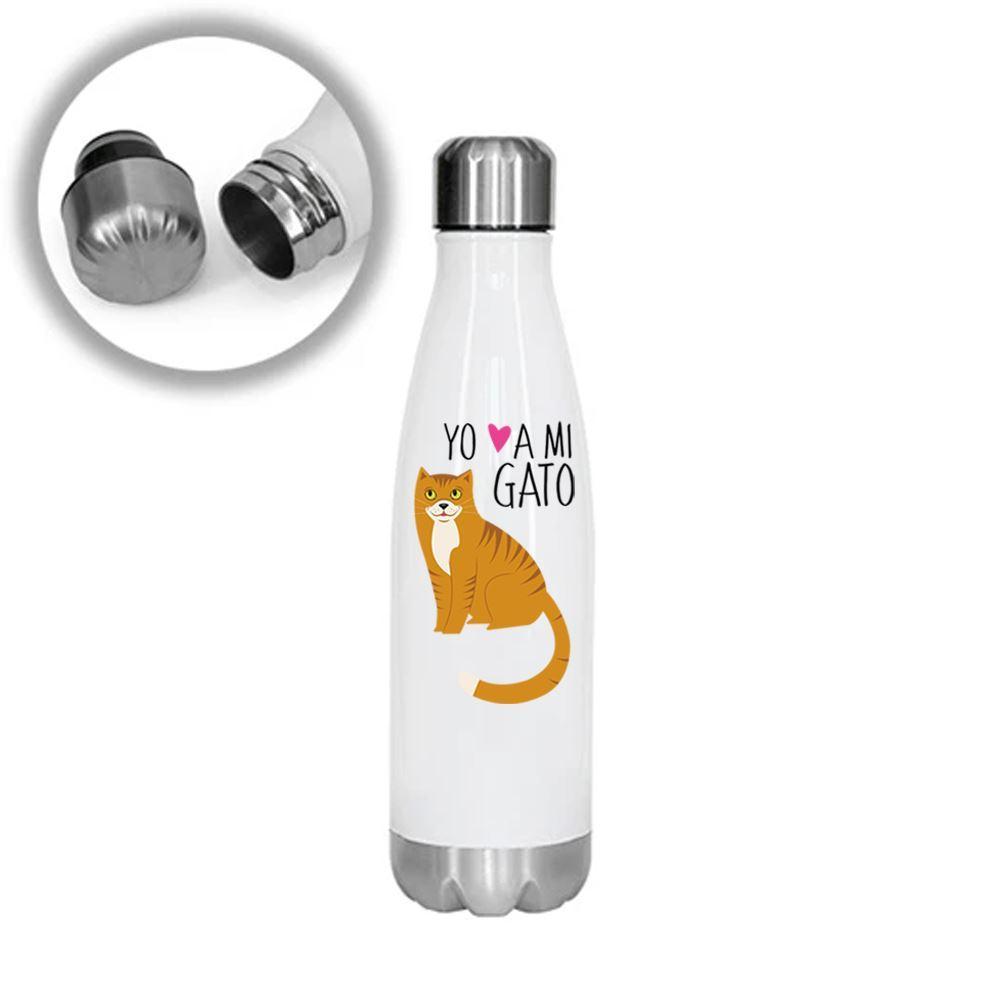 Termo Botella Acero 500ml Gatos Tienda Petfy