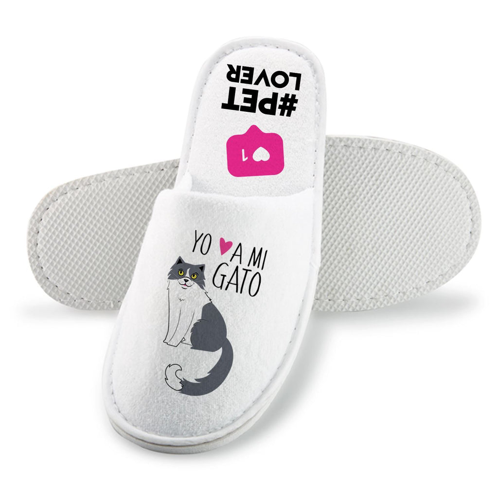 Pantuflas - Gatos Tienda Petfy L 29 cm gris_blanco_gris