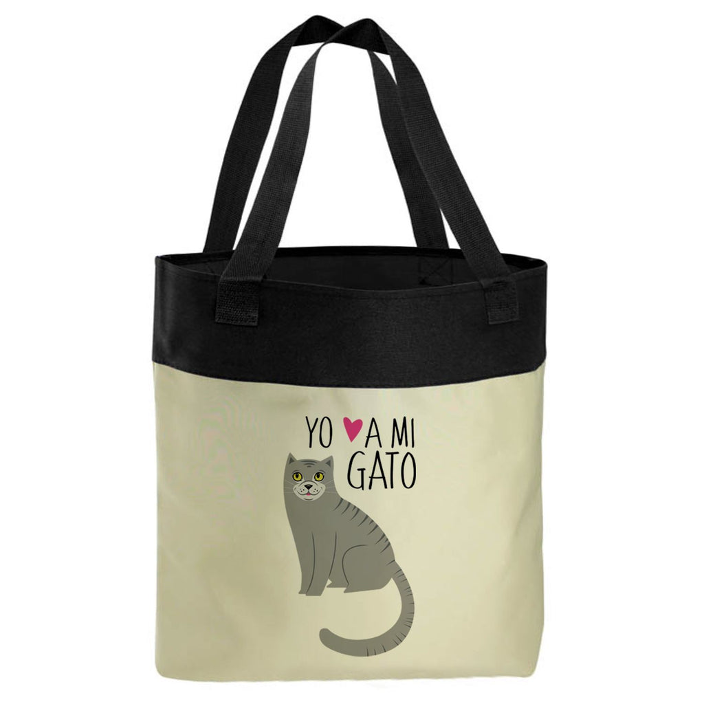 Bolso Microfibra - Gatos Tienda Petfy Yo Amo a mi gris_blanco