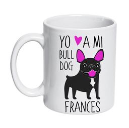 Tazón Cerámico Bull Dog Frances 320cc Yo amo a mi