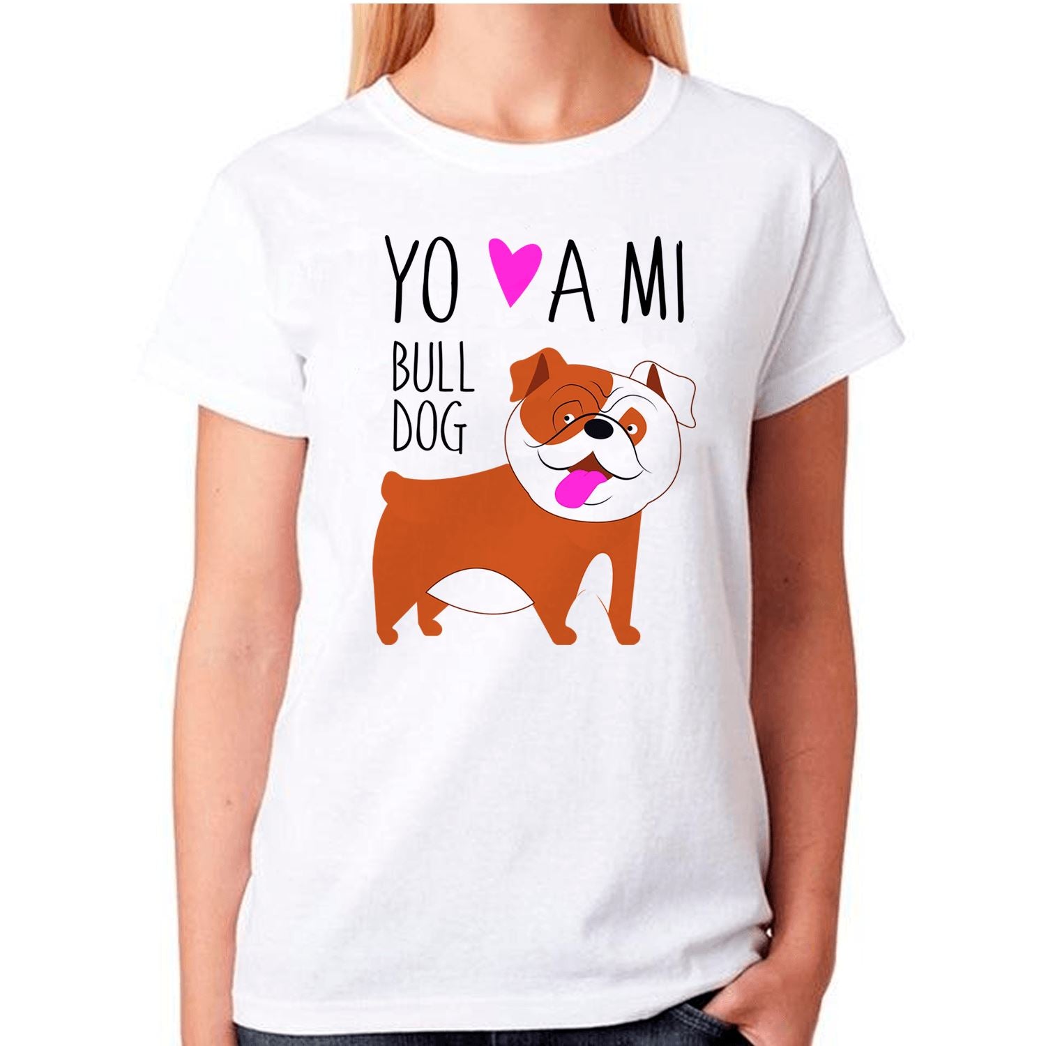 Polera Sport Mujer manga corta - Bull Dog Ingles Tienda Petfy