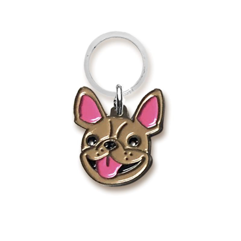 Placa Pet Lover - Bull Dog Frances Grabado 2 cafe