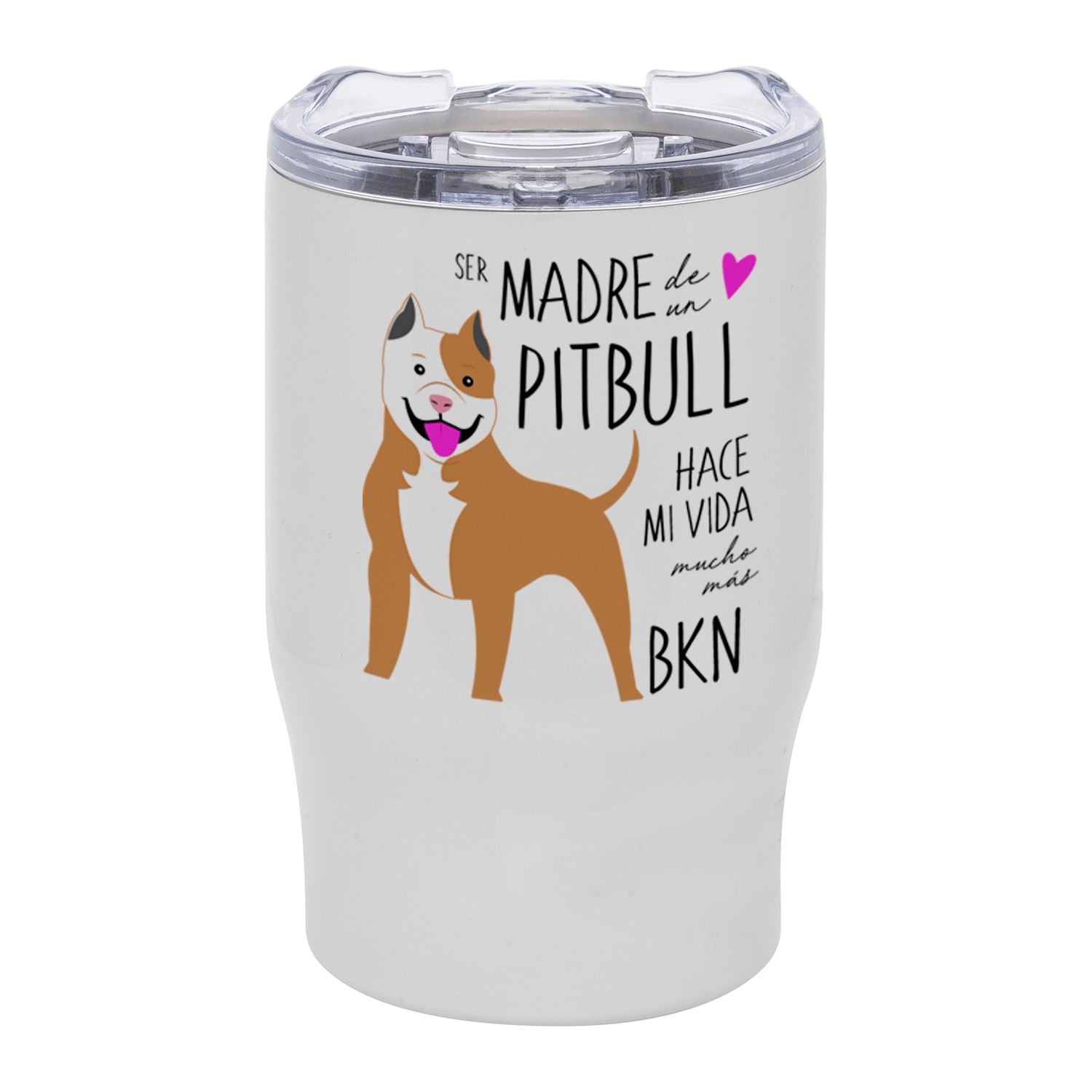 Mug Bold Blanco 350ml - Pitbull Tienda Petfy Madre beige