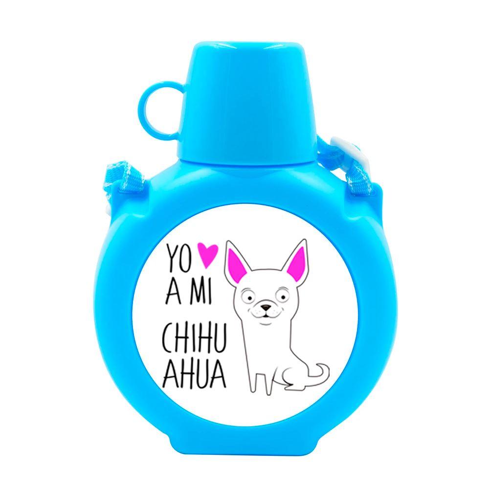 Cantimplora Kids - Chihuahua Tienda Petfy blanco celeste