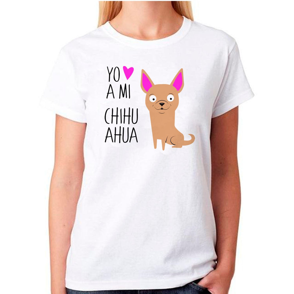 Polera Sport Mujer manga corta - Chihuahua Tienda Petfy cafe S Small