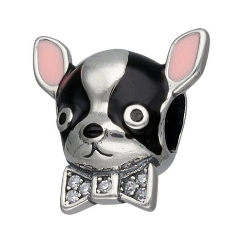 Charm de plata Perro Chihuahua Esmaltado