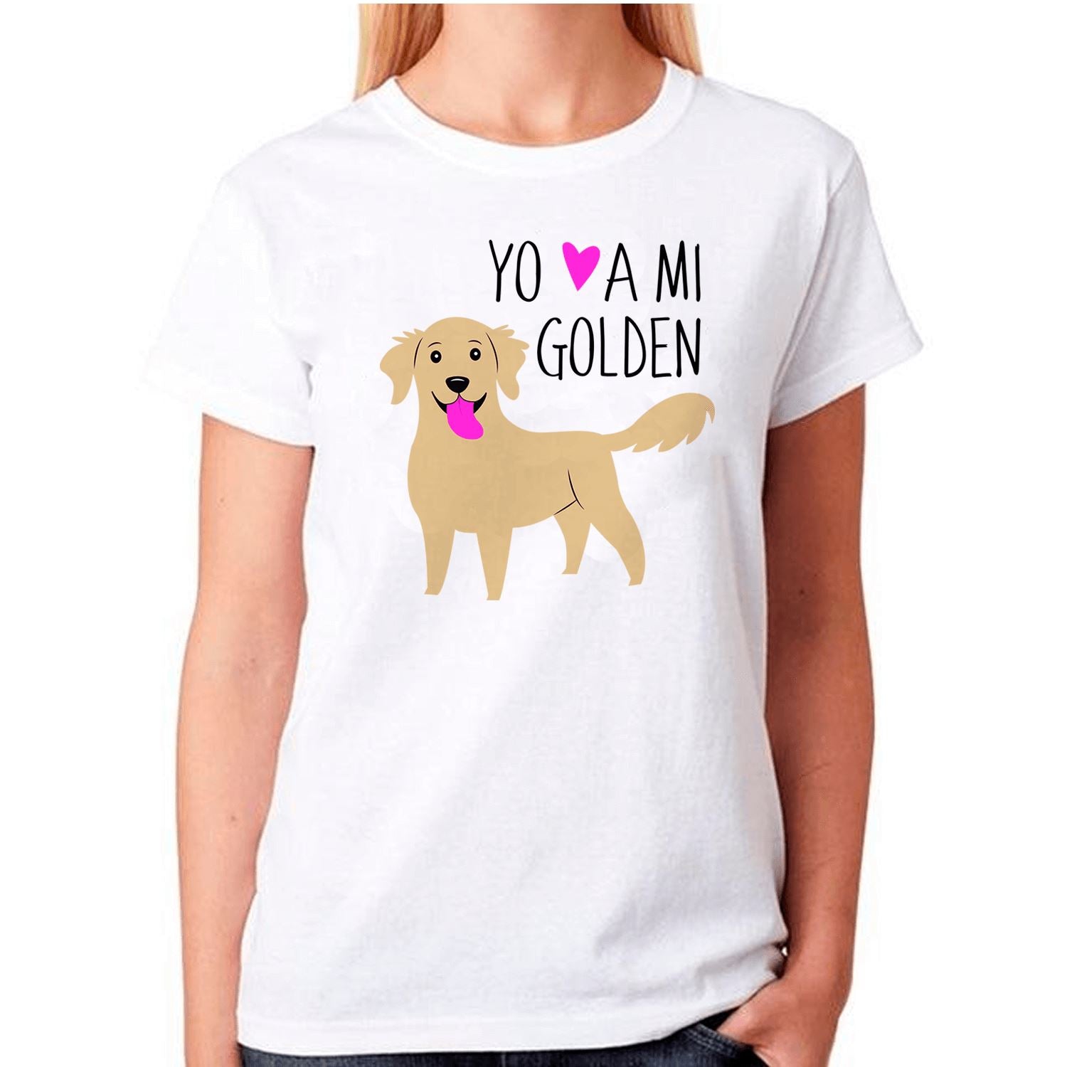 Polera de vestir Mujer manga corta - Golden Retriever Tienda Petfy