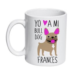 Tazón Cerámico Bull Dog Frances 320cc Yo amo a mi
