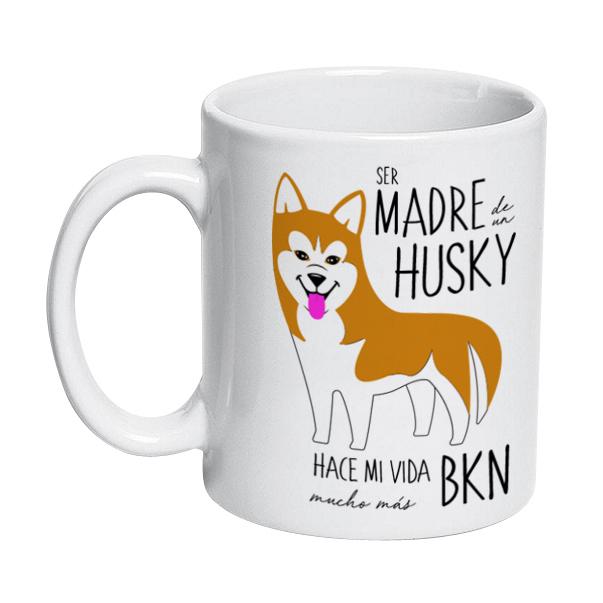 Tazón Cerámico - Husky Tienda Petfy Madre Orange