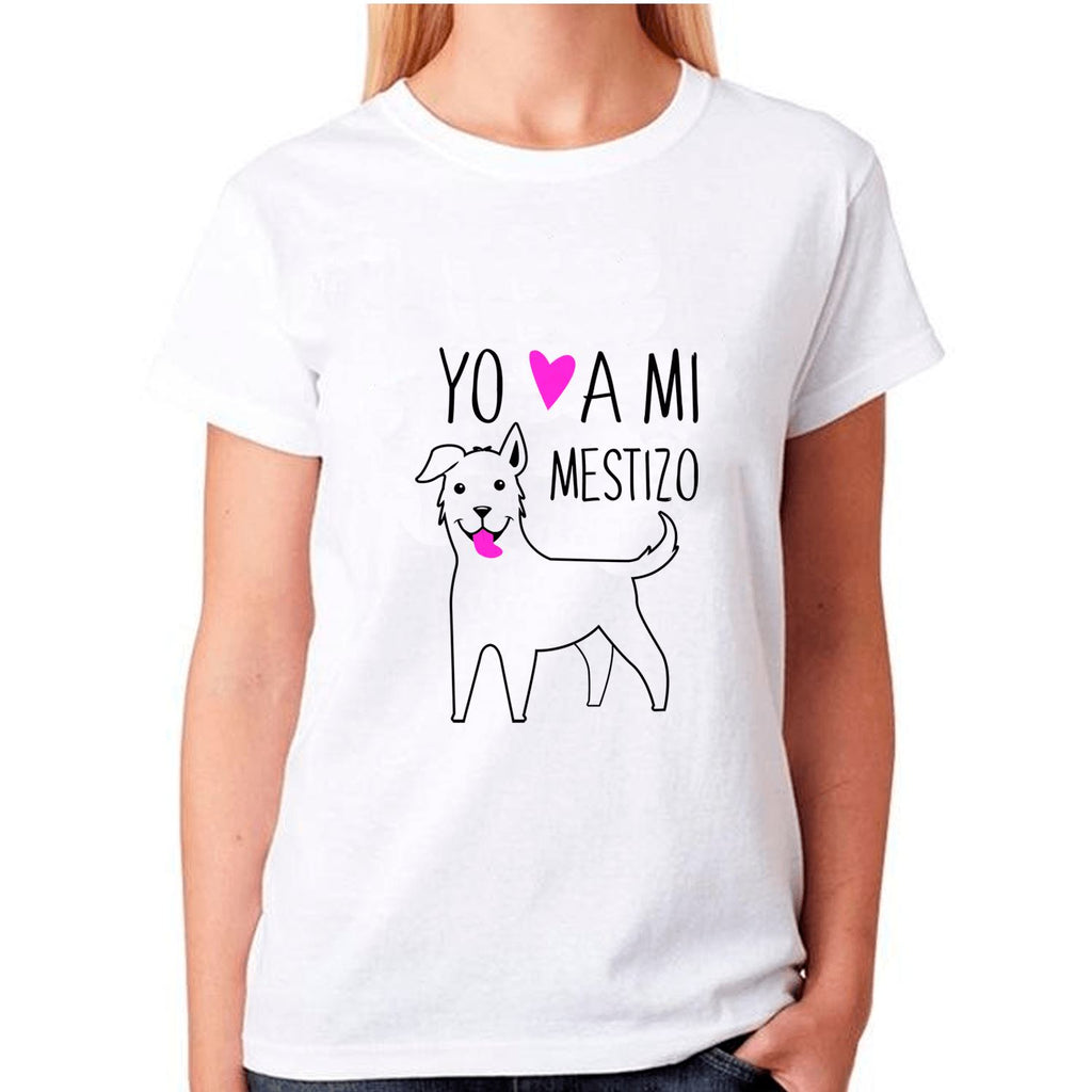 Polera Sport Mujer manga corta - Mestizo Tienda Petfy blanco S Small