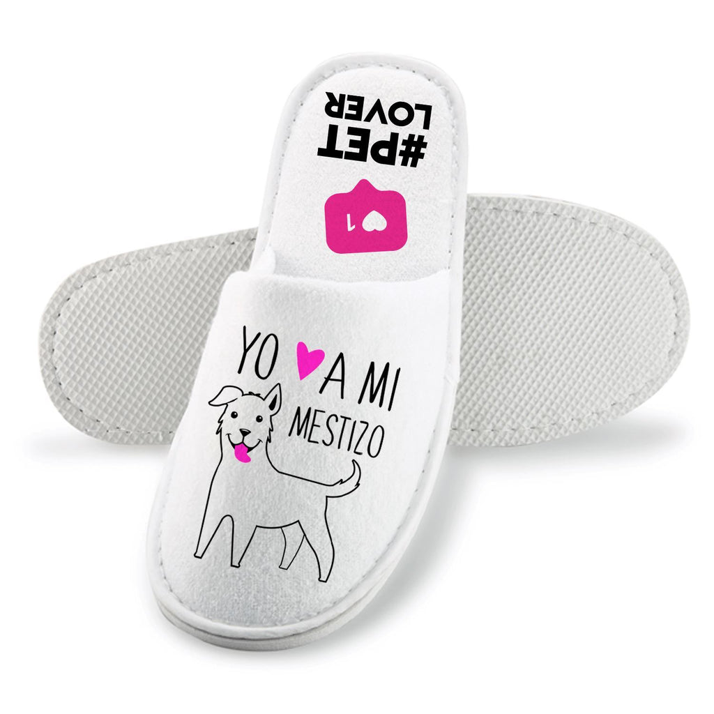 Pantuflas - Mestizo Tienda Petfy L 29 cm blanco