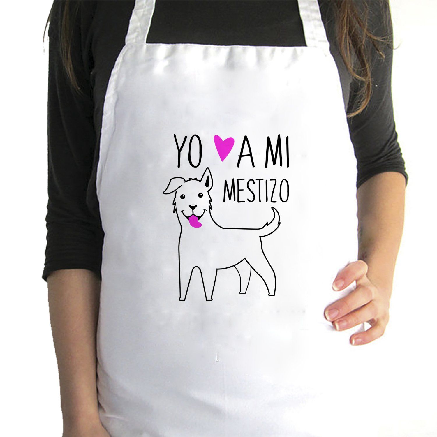 Pechera de Cocina - Mestizo Tienda Petfy blanco