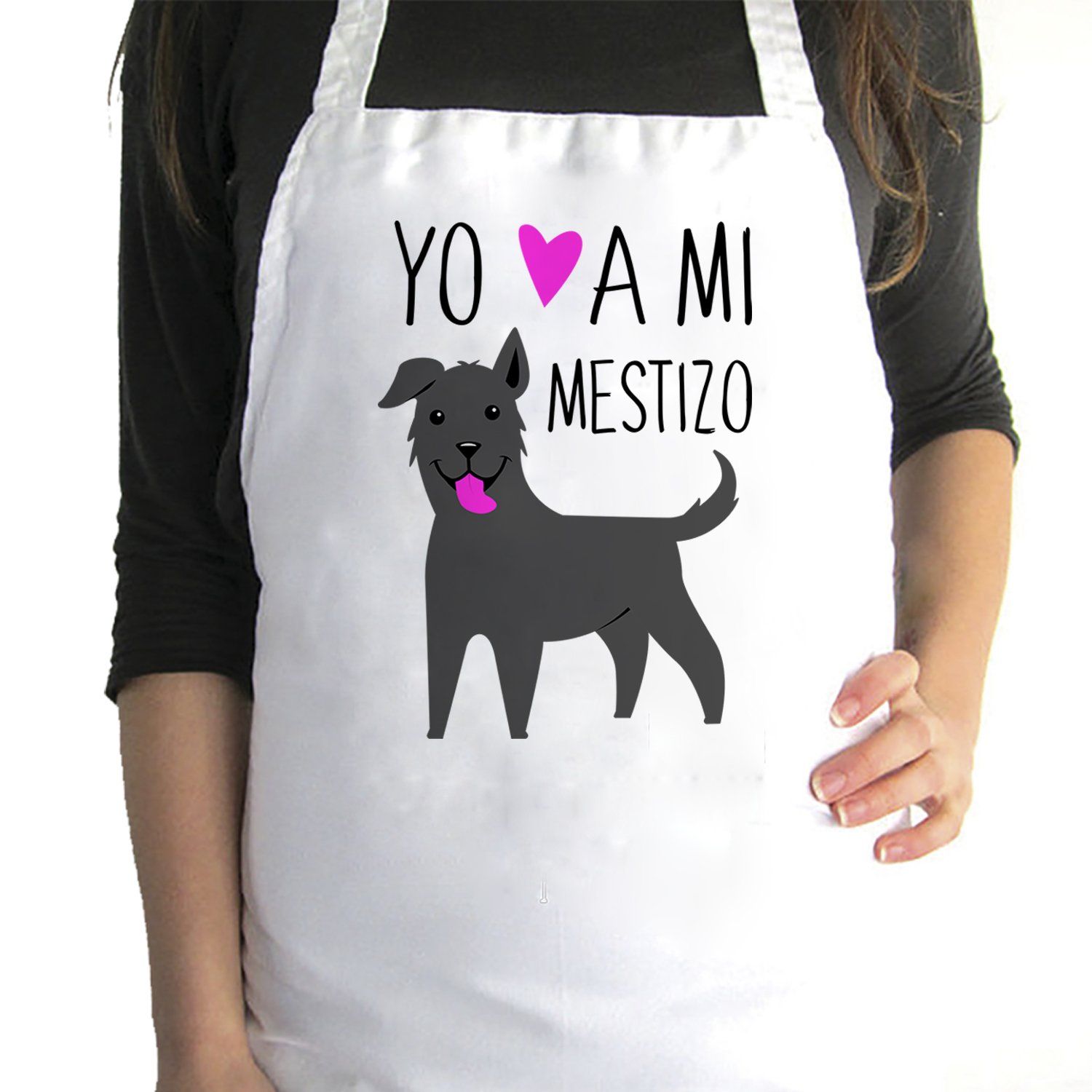 Pechera de Cocina - Mestizo Tienda Petfy negro